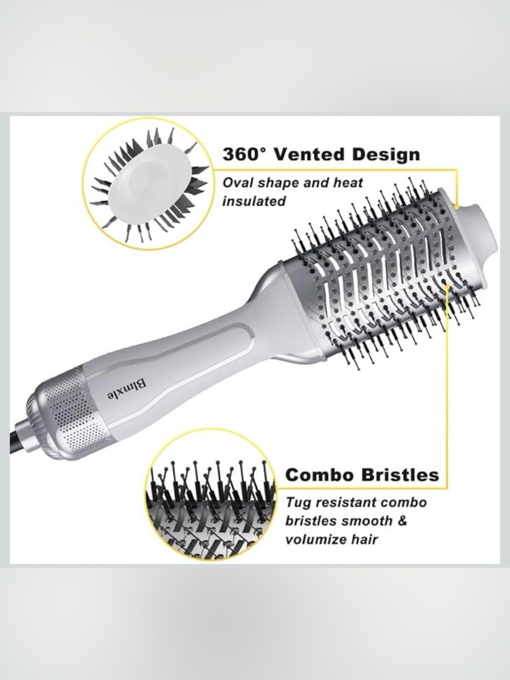 Styling Blow Dryer Brush, Hair Volume Powder, Goody Headwrap and Comb Set - Picture 8 of 16